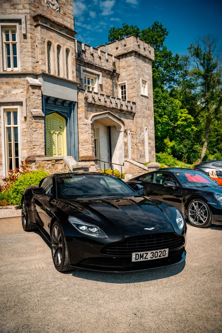 Aston Martin DB11 outside an Irish manor house